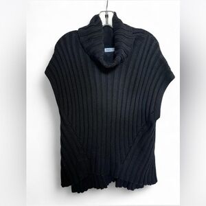 Zara Black Sleeveless Turtleneck Knit Top, size large